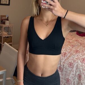 Victoria's Secret black V-neck sports bra